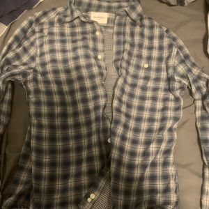Men’s blue checkered flannel